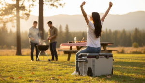 ENGEL MR040F-E Camping mit Frau